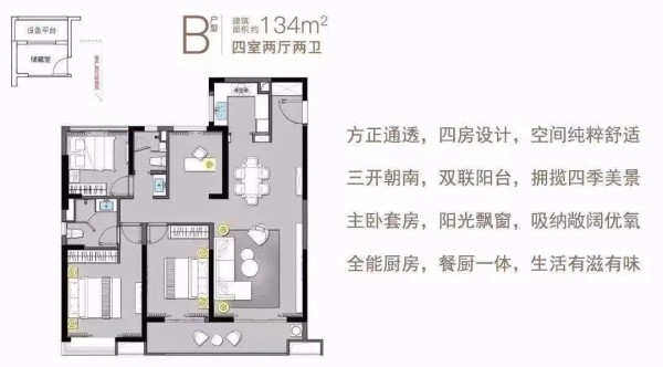 全港城抢手的户型来了！270°采光+7.1米大飘窗+4房设计=约122㎡名门新品