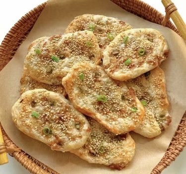 鲜肉锅盔这样做不用和面也能做的超好吃