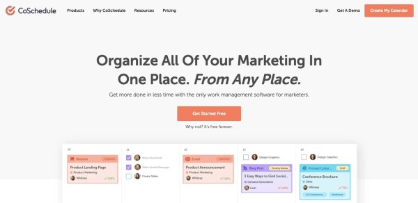 coschedule 社交媒体自动化工具