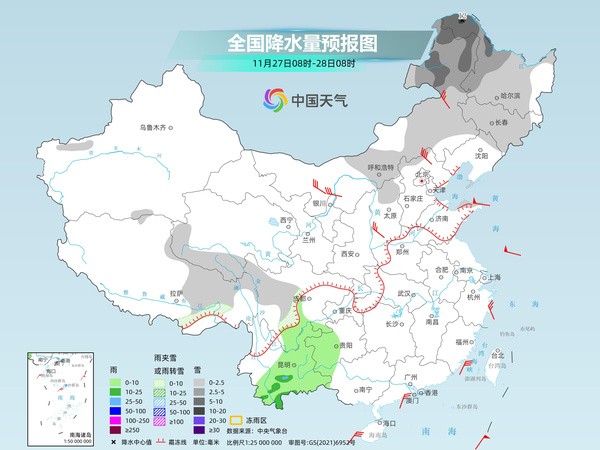 中东部气温维持偏低状态 内蒙古黑龙江等地仍有明显降雪