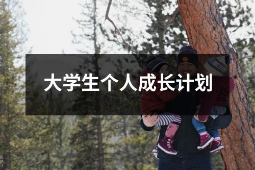 大学生个人成长计划