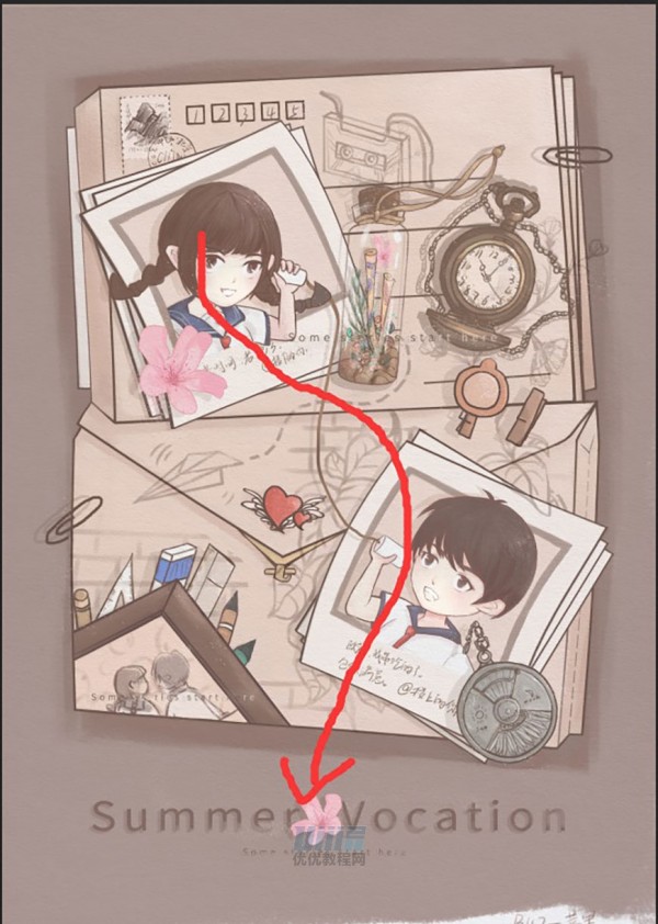 手绘教程！怀旧风格学生时代插画原创思路及过程分享