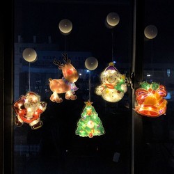 圣诞节装饰品场景布置节日装扮挂饰老人门店发光灯圣诞树挂件家庭