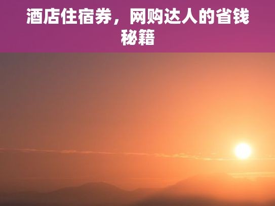 酒店住宿券，网购达人的省钱秘籍