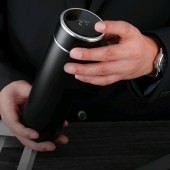 富光(FUGUANG) FGZ2014-420 304不锈钢水杯智能显温 大容量 带滤网 绅士黑 420ML