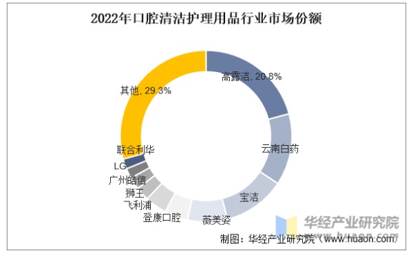 2022年口腔清洁护理用品行业市场份额