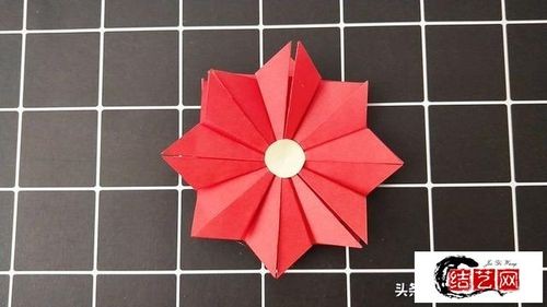 小红花折纸步骤教程简单又漂亮的红花折纸方法