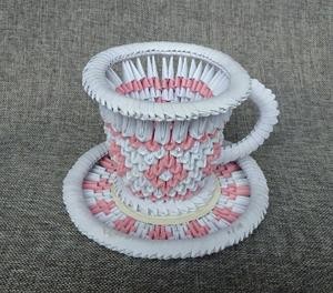 工艺品礼品 工艺品 纸质工艺品 三角插水杯折纸