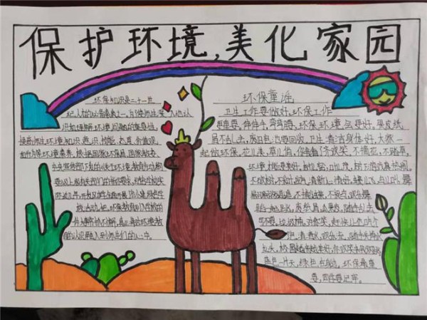 共建清洁美丽世界手抄报