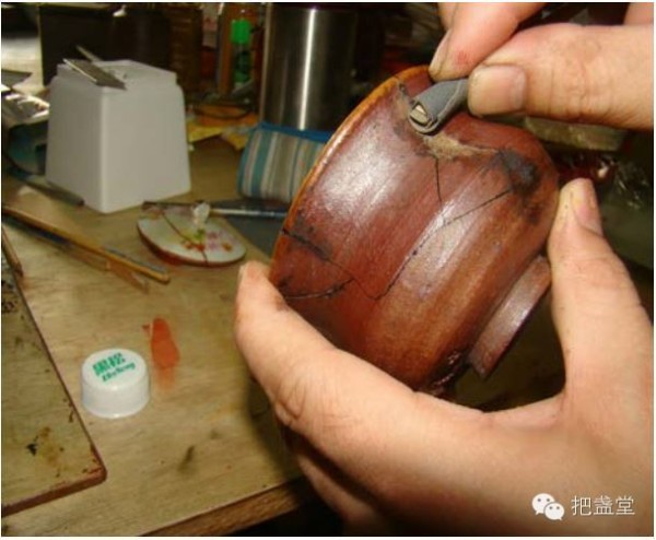 瓷器修补技术：金缮工艺
