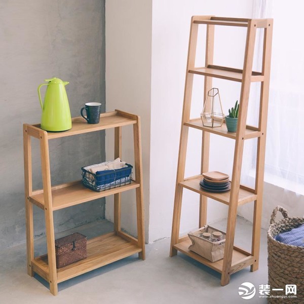 卧室收纳架置物架梯形层架效果图