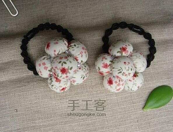 DIY头花-韩版花朵头饰手工制作方法 第9步