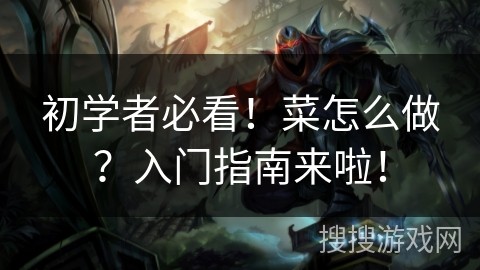 初学者必看！菜怎么做？入门指南来啦！