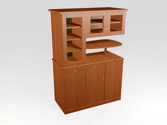 木制厨房储物柜3d模型