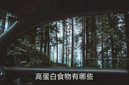高蛋白食物有哪些