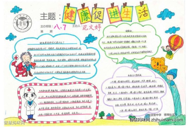 关于生活与健康的手抄报绘画作品