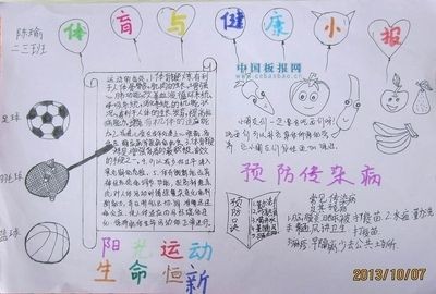 运动促健康的手抄报 健康的手抄报