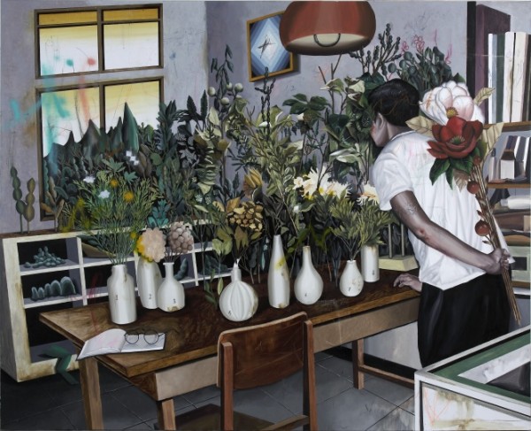 《植物学.C-赏花》 82×227cm 布面油画 2016 