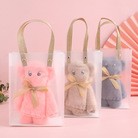珊瑚绒小熊毛巾套装创意礼品结婚回礼生日伴手礼