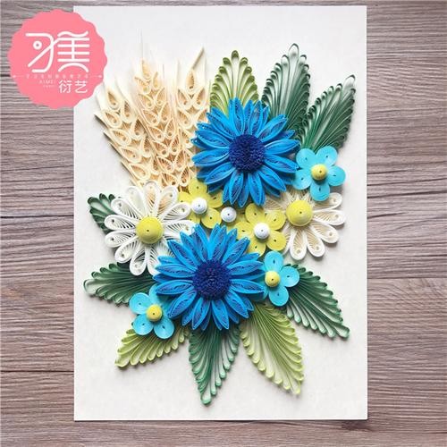 小清新系列衍纸画手工折纸家居装饰画手工作业a4