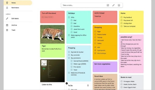 Google Keep - gestion tareas