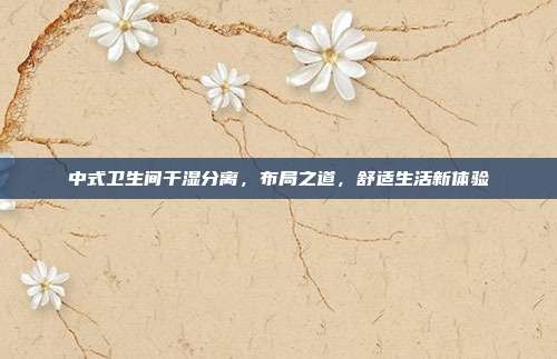 中式卫生间干湿分离,布局之道,舒适生活新体验