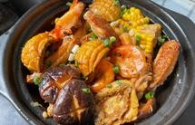 鲍鱼鸡翅鲜虾煲