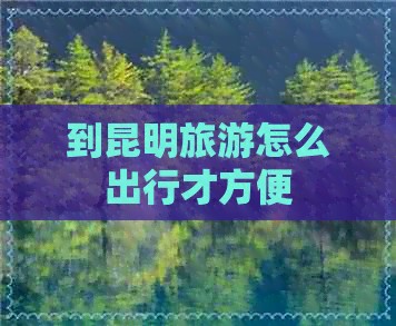 到昆明旅游怎么出行才方便