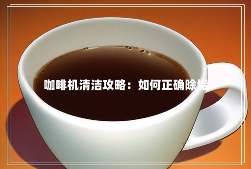咖啡机清洁攻略：如何正确除垢