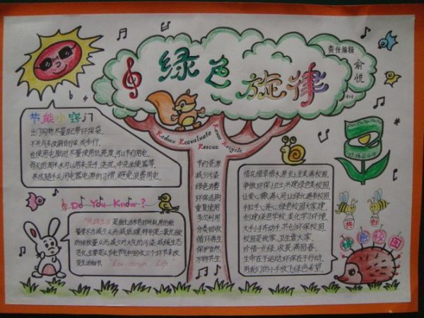 节能手抄报之节能也是一种美德 节水节电节粮我行动节电小能手手抄报