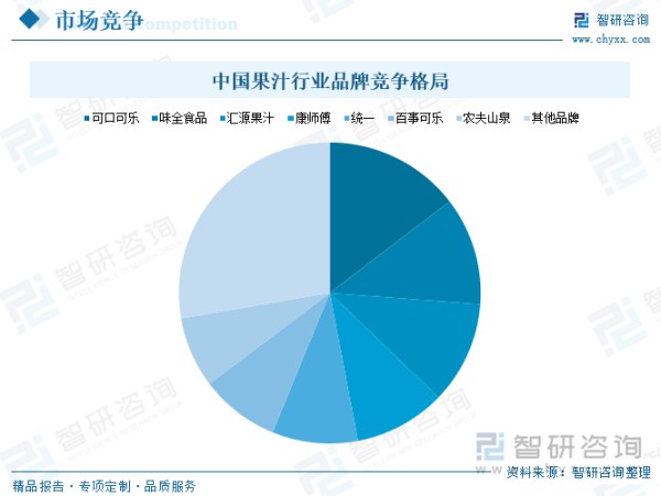 中国果汁行业品牌竞争格局
