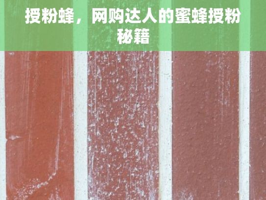 授粉蜂，网购达人的蜜蜂授粉秘籍