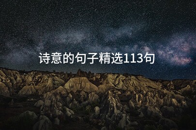 诗意的句子精选113句