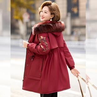 宝莲朵2024新款中老年人冬装棉袄女奶奶棉服妈妈洋气外套棉衣服