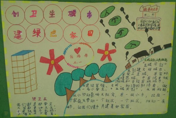 清洁家园手抄报内容