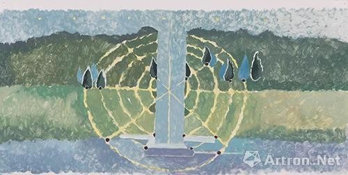 北斗家园二 No.2 2015 纸本油画 58x29.5cm