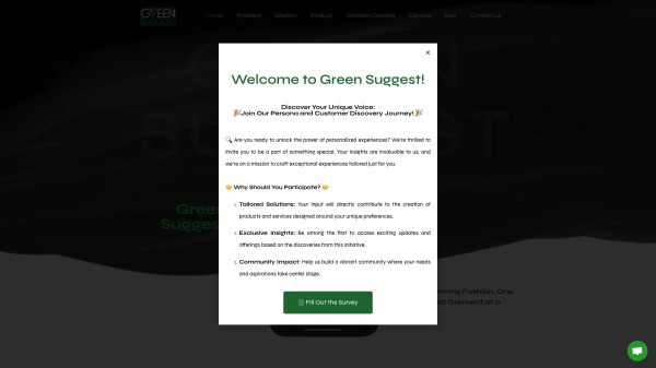 GreenSuggest主页截图