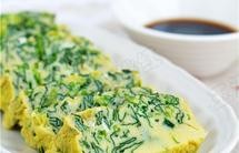 蘸汁菠菜鸡蛋糕——春季养生多吃菠菜