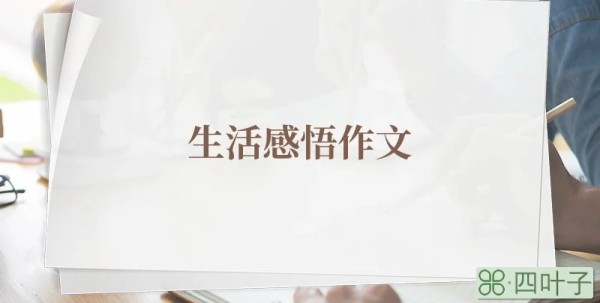 生活感悟作文