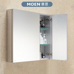 摩恩（MOEN）洛奇600MM镜柜 浴室镜柜挂墙式 多功能收纳柜嵌入式BCM07-003BS