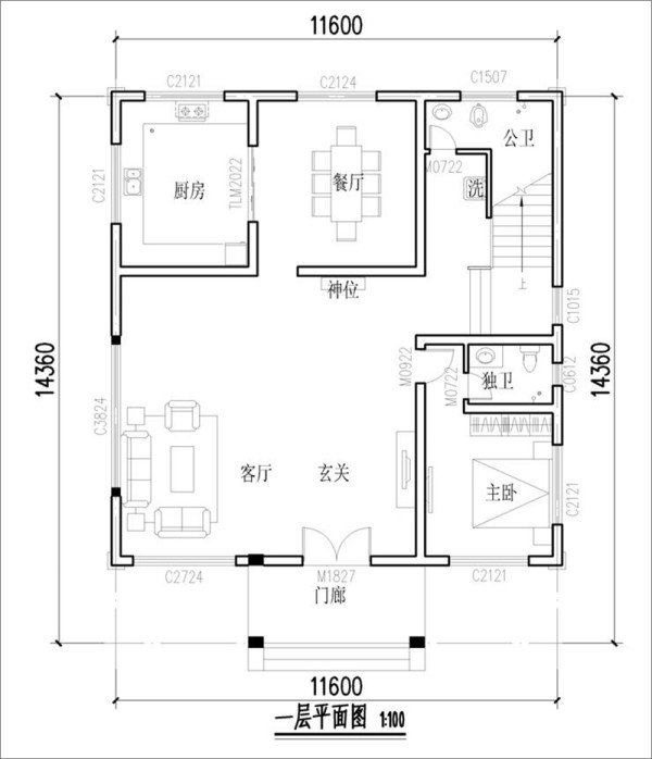 农村三层自建房平面图