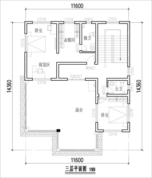 农村三层自建房布局图