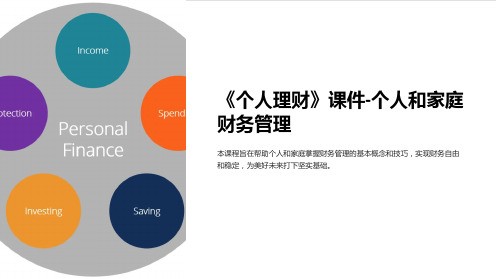 《个人理财》课件-个人和家庭财务管理