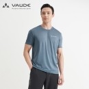 巍德（VAUDE）春夏户外运动男夏季吸湿排汗抗菌除臭防晒简约舒适透气圆领短袖T恤VG2227512 沉静蓝 L