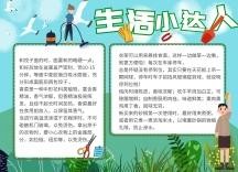 生活小达人卡通手绘手抄报小报