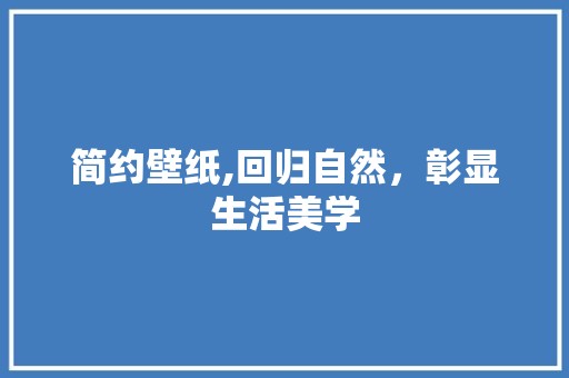 简约壁纸,回归自然，彰显生活美学 施工流程