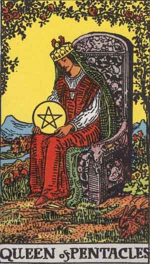 Queen of Pentacles Tarot Card | 人际关系 | 一般的 | 直立 | MyTarotAI