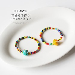CHUANYE 川野 小怪兽手链抖音同款手环少女可爱手工diy小皮筋送男朋友