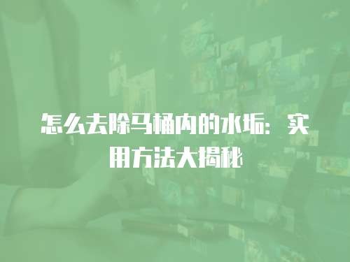 怎么去除马桶内的水垢：实用方法大揭秘