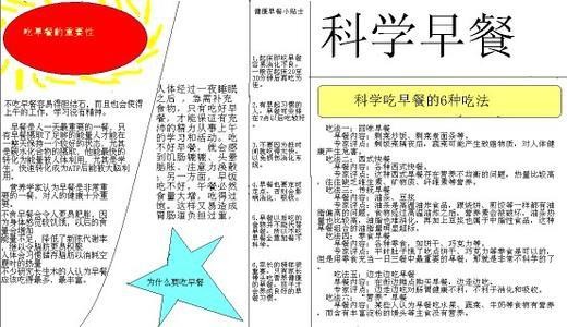 学校免费营养早餐手抄报特辑